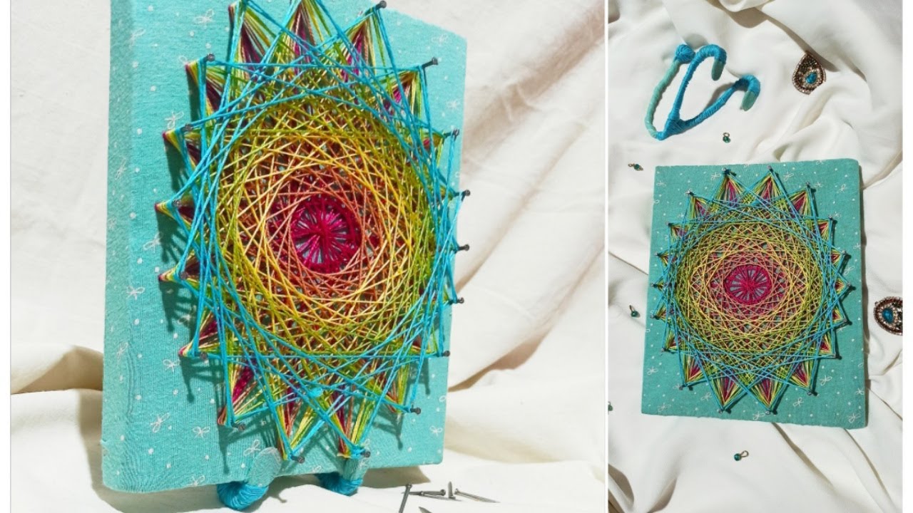 ديكور لوحة بفن الخيط والمسامير 4