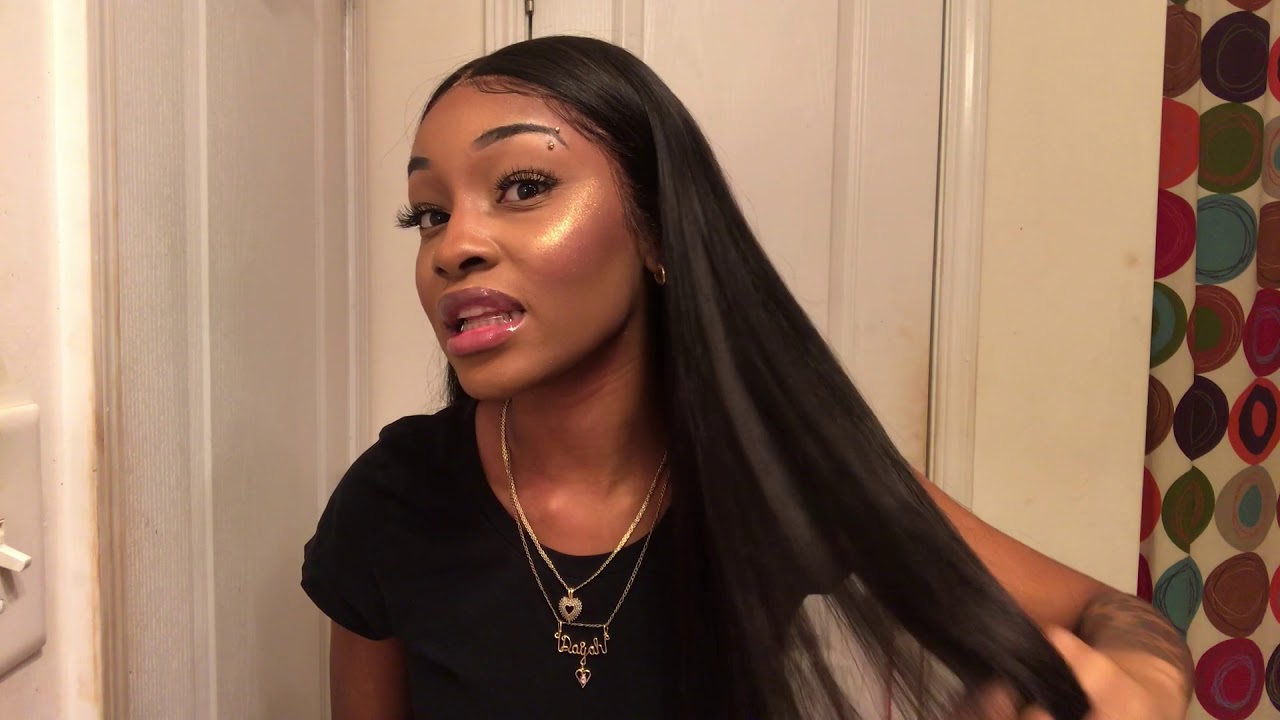 Initial review on Elva Hair Brazilian Straight Lace Front Wig from Aliexpress!😍