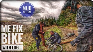 WYLLIE BIKE PARK ( ME FIX BIKE WITH LOG ) #mtb #downhillmtb #mtblife