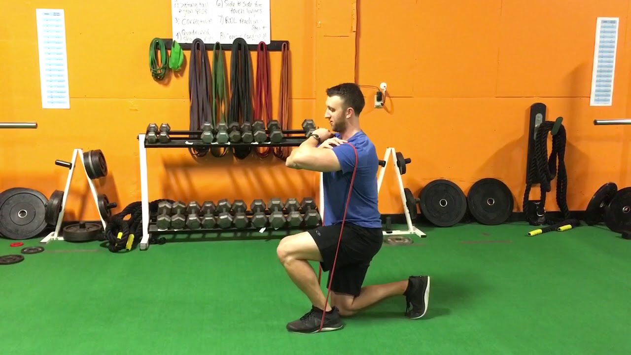 Split Squat with Resistance Band - YouTube