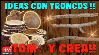 Tomé Troncos Secos y realicé todos estos Proyectos !70 Ideas de Bricolaje Reciclado¡