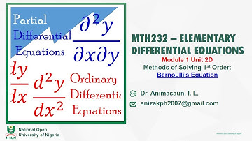 Module 1 Unit 2D: Bernoulli Equations