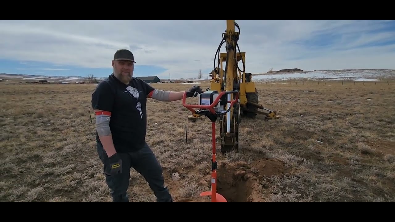 EARTHQUAKE 52cc Earth Auger Trial Run - YouTube