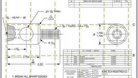 Engineering Drawings - 02 | informations on a technical drawings |