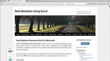 EXCEL RealStatisticsAddon