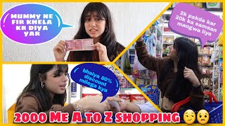 A TO Z SHOPPING IN ₹2,000 😭😳|*GONE FUNNY*| RIVA ARORA