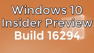 Windows 10 Insider Preview Build 16294