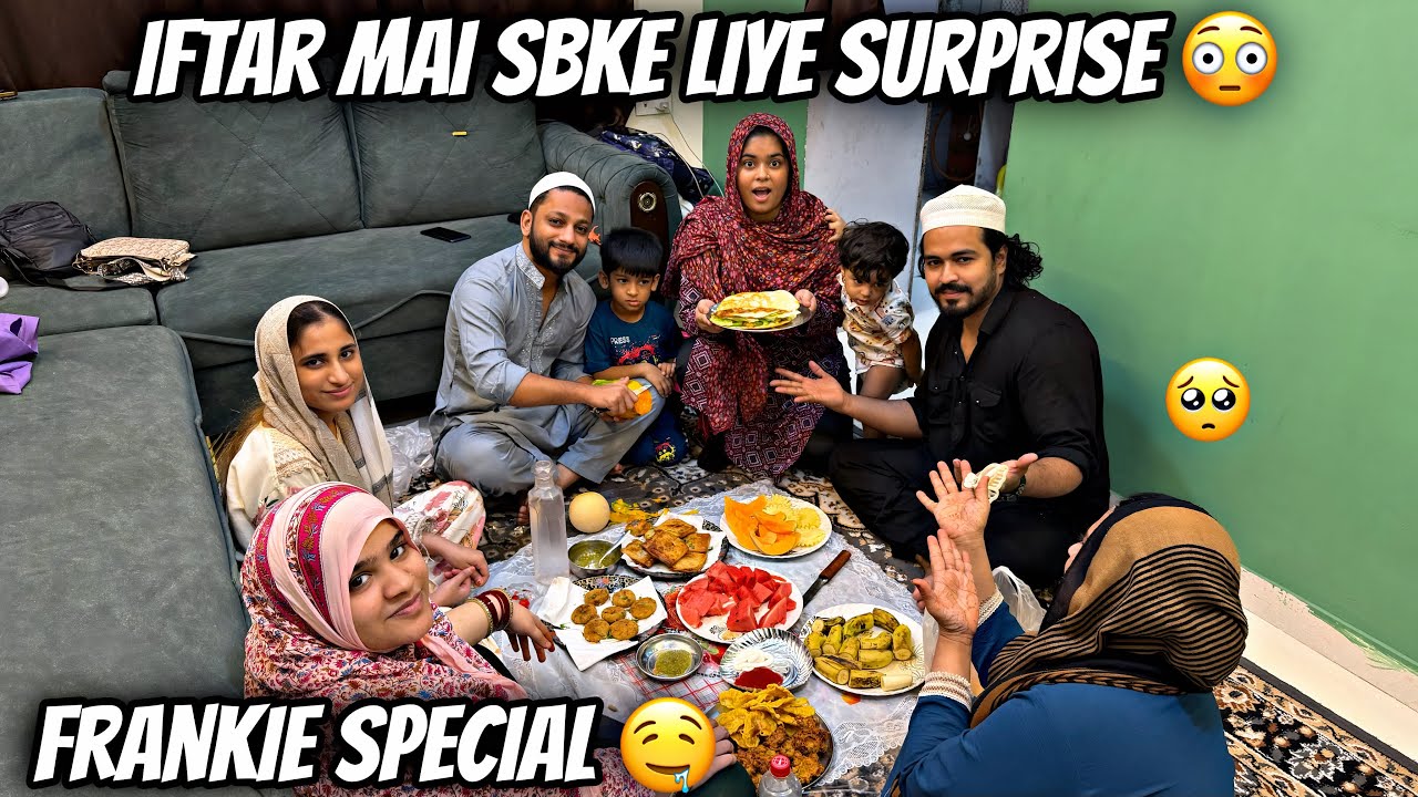 Ramadan day 2 || frankie special 🤤|| ifter mai sbke liye surprise 😳 || Haifa & Qashif vlog 