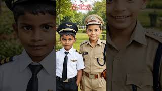 Pilot vs Police 👮✈️ Kaun Best Lage? #shorts #kidsstory #dream