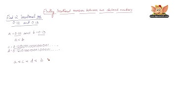 How to find irrational numbers between any two decimal numbers?