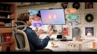 CYBOPAL ONE is a robotic desktop terminal that moves with you & adapts to your posture & workspace
