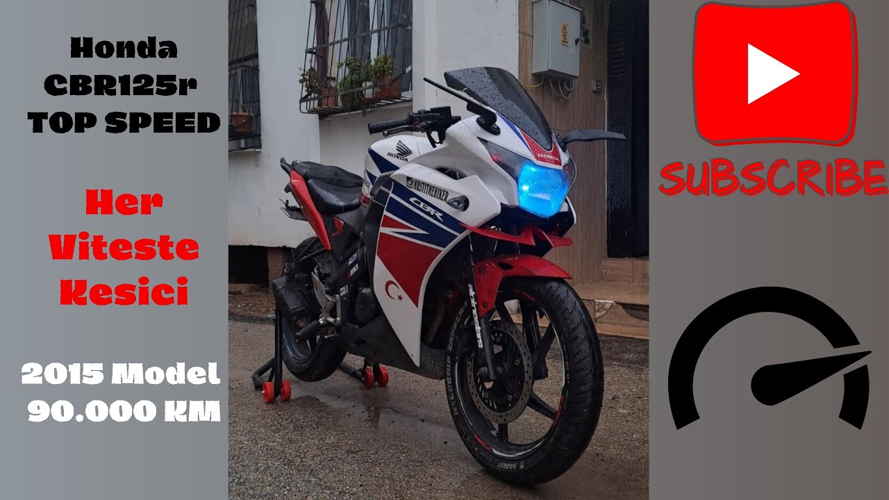 HONDA CBR125R TOP SPEED VE HER VİTESTE KESİCİ?? 2015 MODEL 90.000KM🥶😱😱        