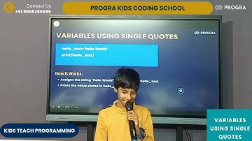 Kids explains Program using variable  Part  I | Kids Teaching Code | #python #pythonforkids #coding