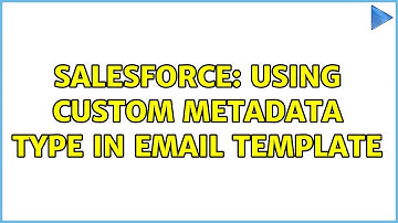 Salesforce: Using Custom Metadata Type in Email Template