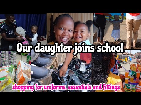 Our daughter joins school 🥳🏬 Shopping for school Essentials| Fittings and Monthly restock 🛍 