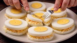 Sie sind so lecker, dass ich sie zweimal pro Woche zubereite! Das einfachste Eierrezept!