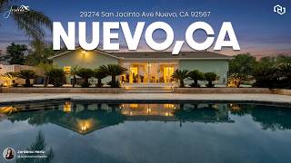 Pool home RV parking one acre lot for sale in Nuevo CA