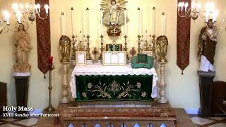Sunday Mass: 8:30 AM EASTERN TIME (E.T)