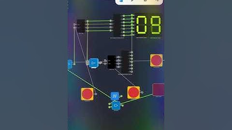 Smart logic simulator: 2 digit seven sigment counter 99