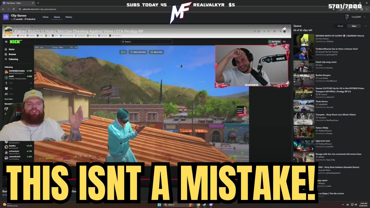 Реакция Хатча на повышение скорости члена Hades против CG | Prodigy RP 2.6