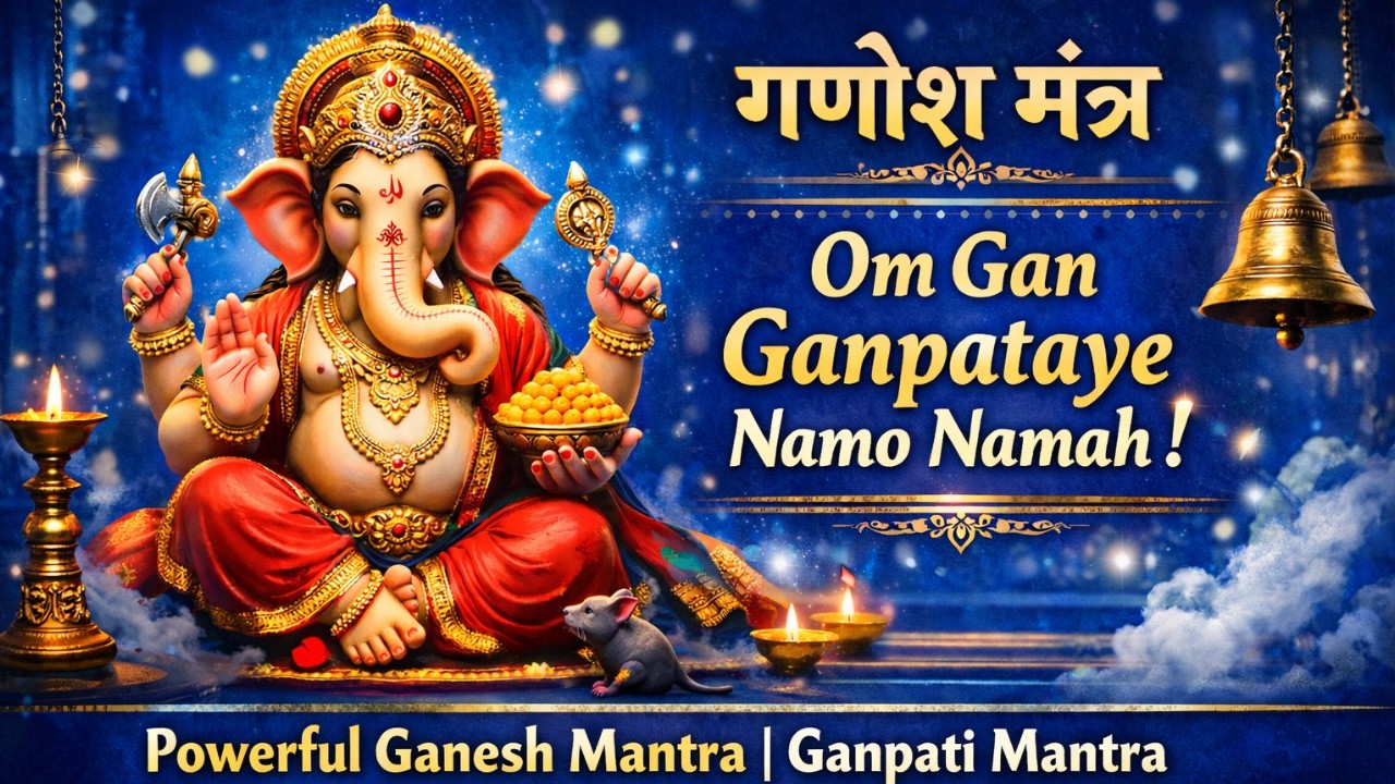 गणेश मंत्र : Om Gan Ganpataye Namo Namah | Powerful Ganesh Mantra | Ganpati Mantra | Kumar Mangalam