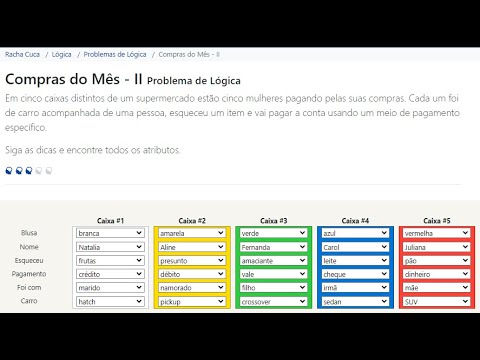 Racha Cuca - Problemas de Lógica - Compras do Mês - II (Vídeo 1) - YouTube