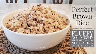 HOW TO COOK PERFECT BROWN RICE EVERY TIME l fluffy l not sticky l no soaking l no music