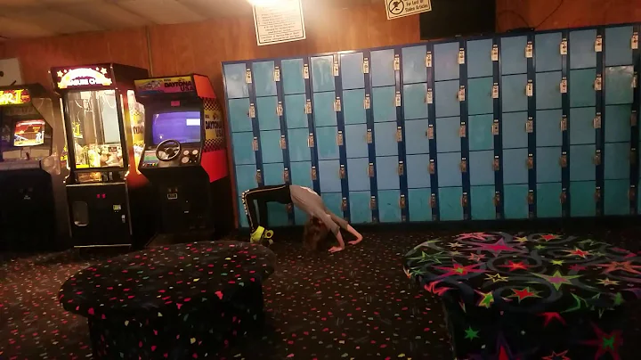 Breanna doing a backbend with skates