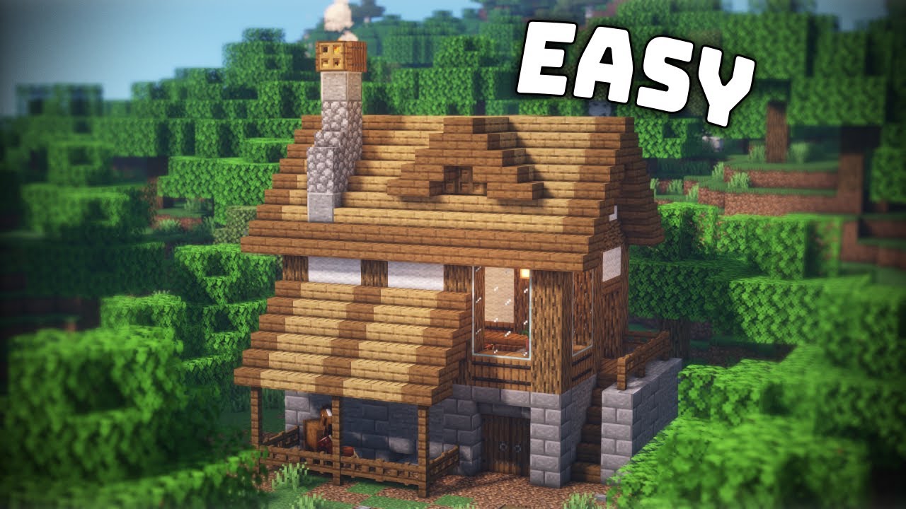 Minecraft How To Build A House Tutorial Easy Deerbuild Youtube