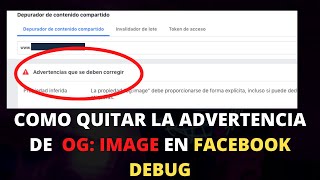 👊 Solucionar Advertencia en Facebook Debug | OG:IMAGE