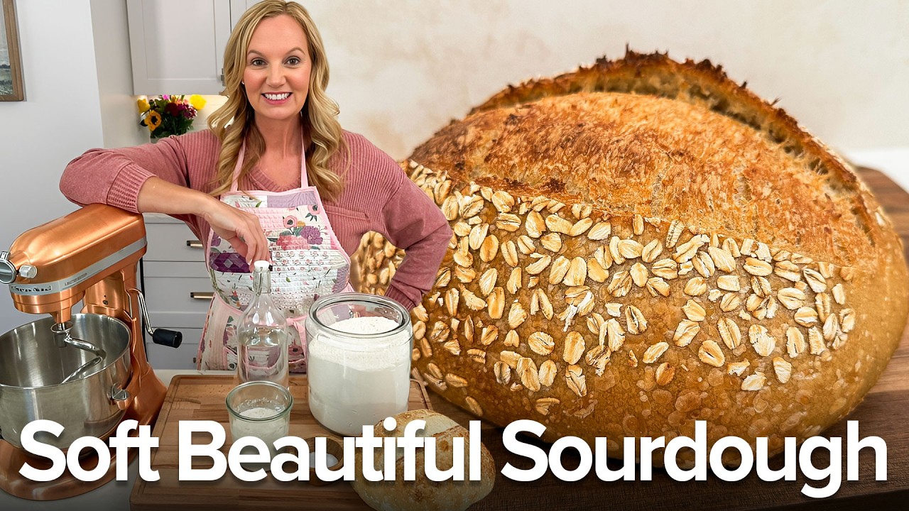 Как приготовить хлеб на закваске в стационарном миксере | Рецепт овсяного хлеба с медом