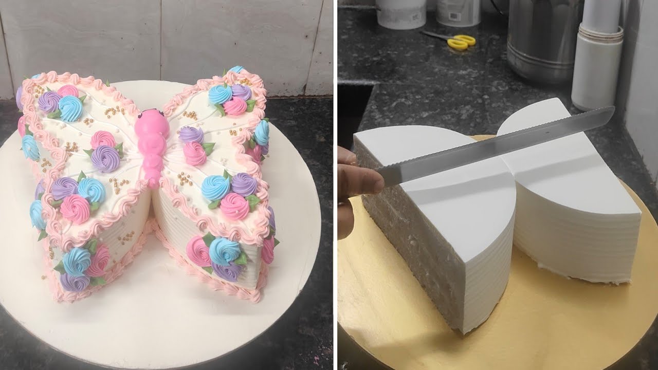 Butterfly Cake Kaise Banaye|Easy and Perfect Butterfly Cake Recipe|Butterfly Birthday Cake For Girl