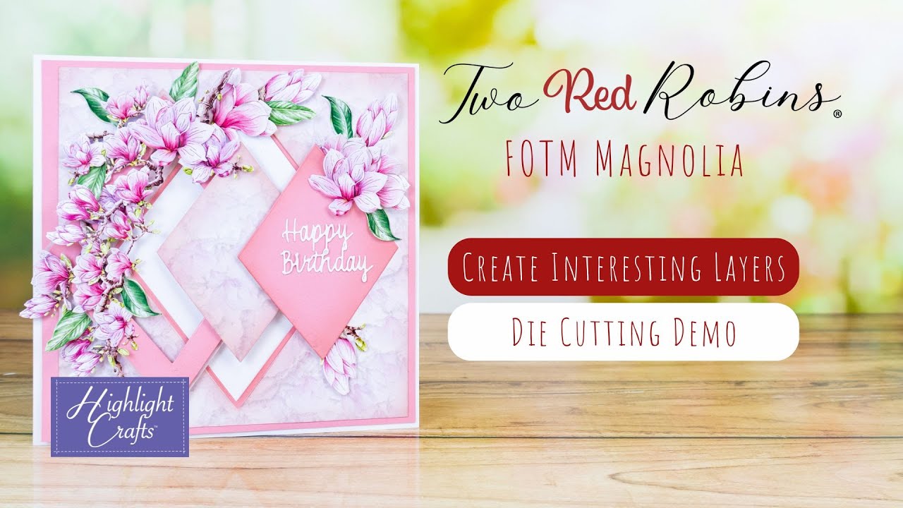 Build layers of interest in your cardmaking with the FOTM Magnolia range