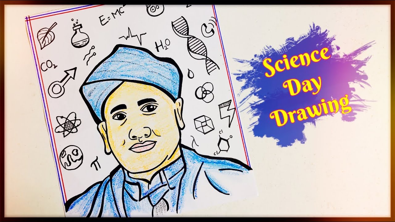 How To Draw Sir C.V.Raman Easy Steps | Sir C.V.Raman's Face Drawing ...