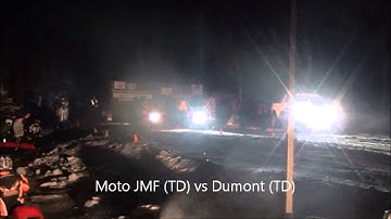 TSR snow drag final race (Massonville) video two 1st place for TD equipped sleds