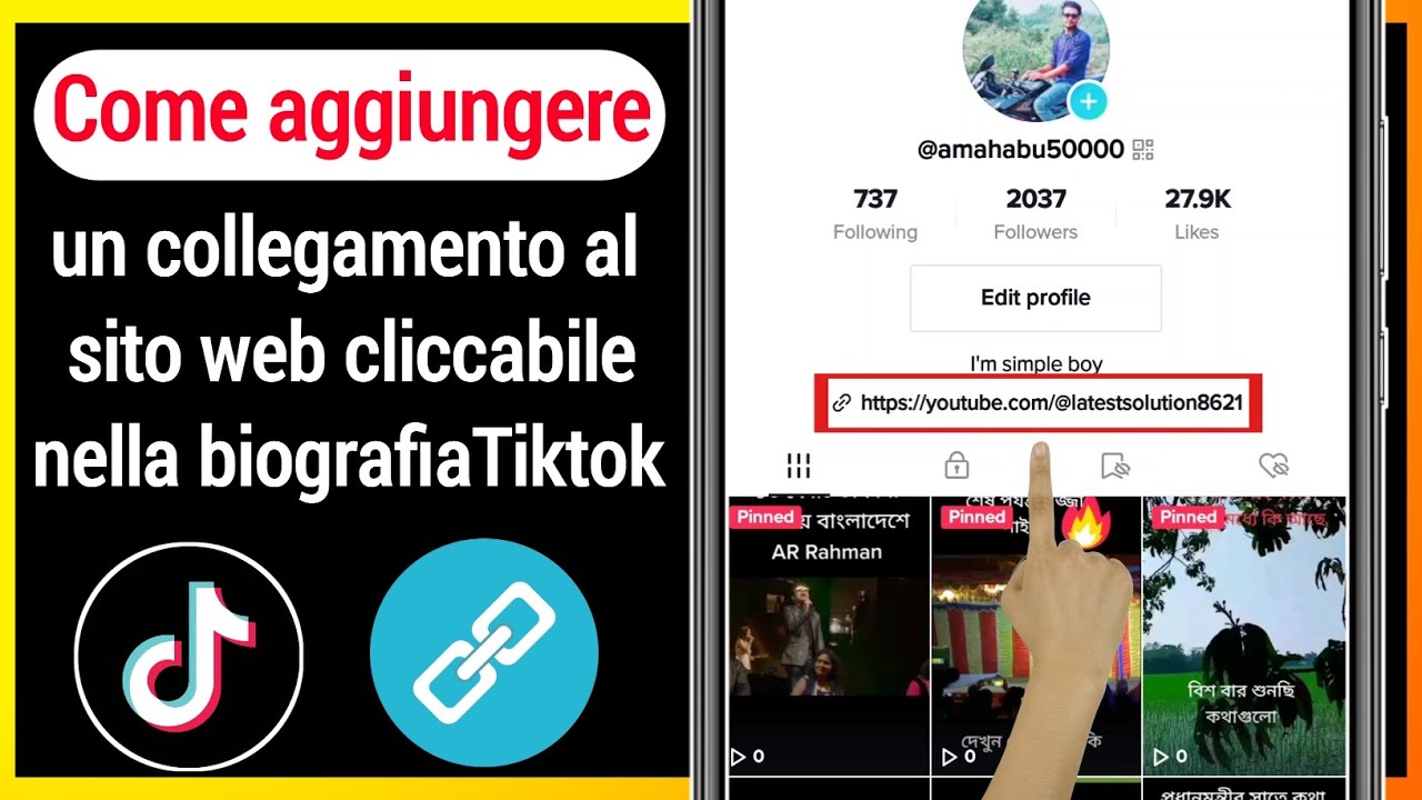 Come aggiungere LINK a TikTok Bio 2023 (NUOVO) - YouTube