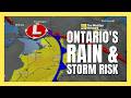 Unsettled week ahead for Ontario with rain and thunderstorm risk | #forecast
