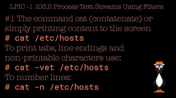 LPIC-1 103.2 Using the cat command