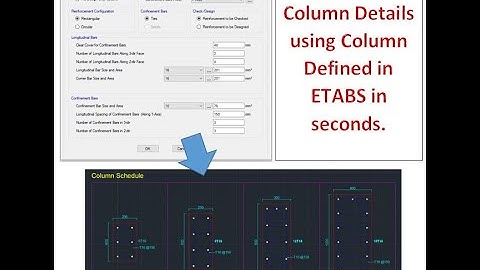 Column Details from ETABS to Autocad in seconds.