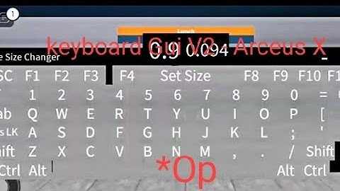 Arceus X Roblox Script - Keyboard Gui V2 - Op Arceus X V2.1.1