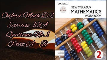Mathematics book (D2)| 7th addition|Exercise 10 A|Q#1 |part A - B | Mathematics at Home| In urdu