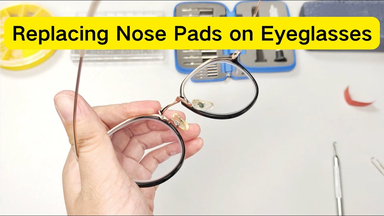 How to replace nose pads on glasses - YouTube