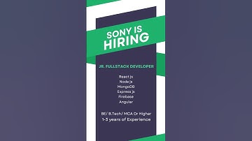 Fresher jobs (B.Tech / MCA)