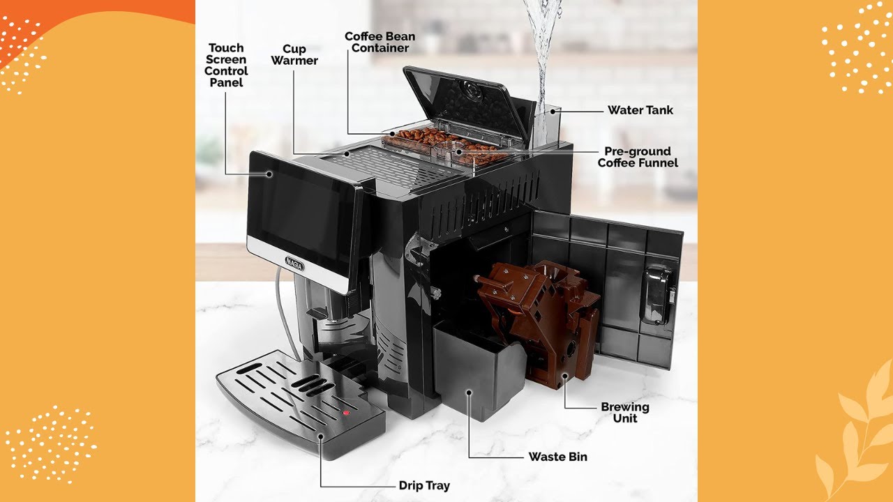 Zulay Magia Super Automatic Espresso Machine with Grinder - Coffee Maker  with Milk Frother & Insulated Milk Container - Cappuccino & Latte Machine -  Touch Scree… [Video] [Video] in 2023