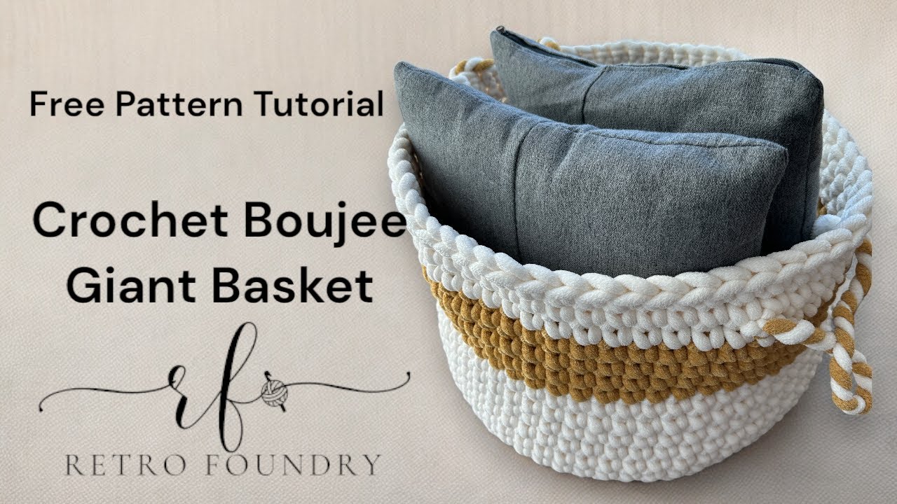 Quick & Easy Bernat Plush Big Boujee Giant Crochet Basket | Laundry Bakset | Home Decor Crochet
