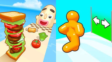 Sandwich Runner + Tall Man Run - All Level Gameplay Android,iOS - NEW MOD APK UPDATE GAMEPLAY 2024