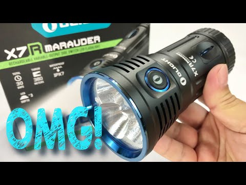 Olight X7R Marauder Cree XHP70 CW LEDs Rechargeable Search Flashlight Torch 