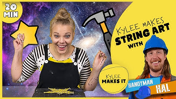 Handyman Hal and Kylee Make String Art | Learn about Tools and Art | Video for Kids