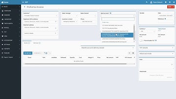 ERP Proforma invoice