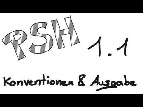 Konventionen und Ausgabe [PSH]
